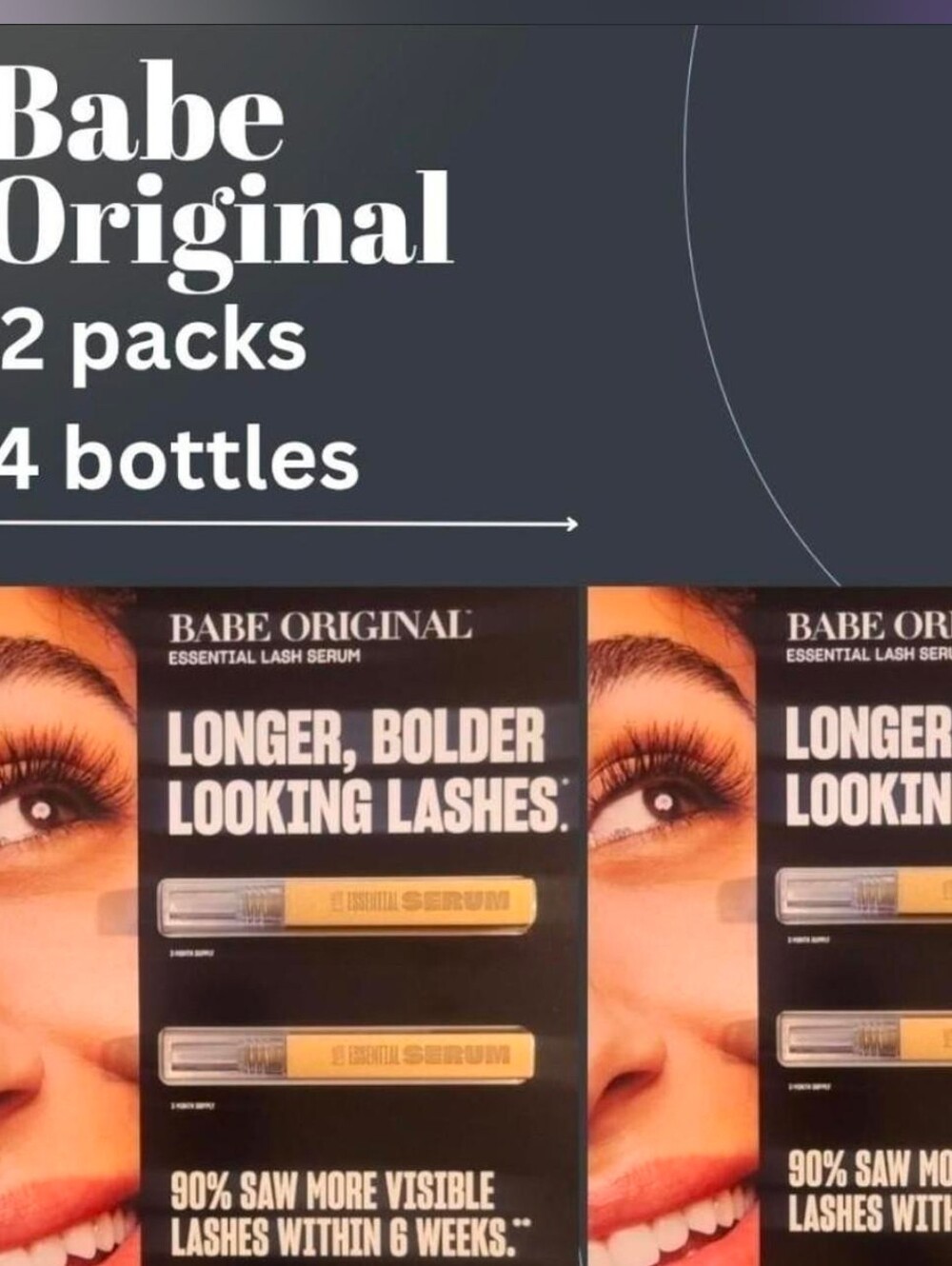 New Babe Lash Essential Lash serum - 12 Month Supply New & Sealed.